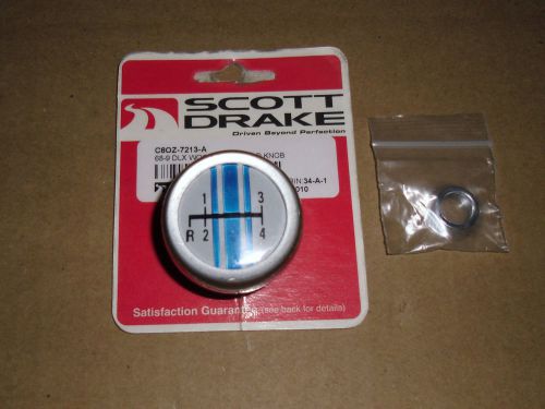 Ford 1968-1969 mustang reproduction 4 speed shifter knob and nut new