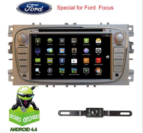 Android 4.4 car stereo radio 2 din cd dvd player 3g wifi gps navi for ford+cam