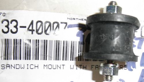 Rubber sandwich isolation mount northern lights 33-40007 with hardware .70 x 1