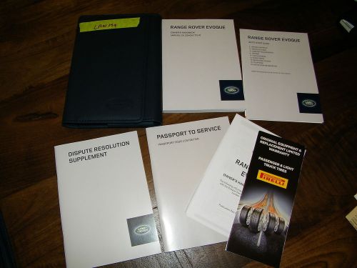 2014 land rover range evoque owners manual with case lan194
