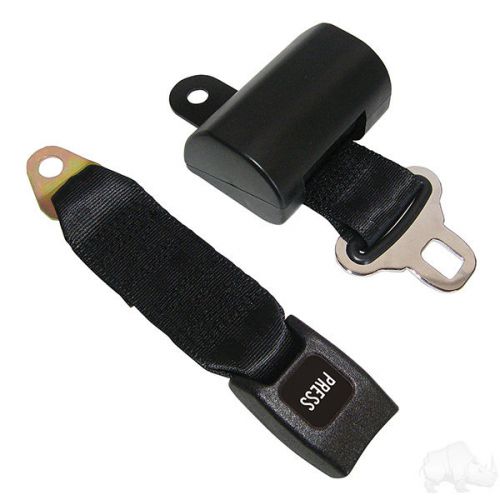 Seat belt, retractable black, 36&#034; fully extended, golf cart seat belt, universal