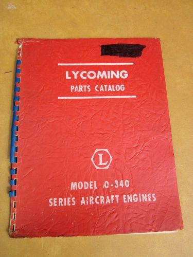 Lycoming o-340 parts manual used original complete jan 1958