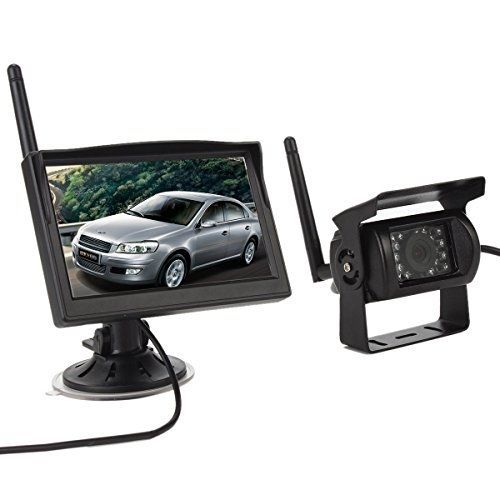 Atian wireless ir night vision rear view back up camera system+5&#034; monitor for rv