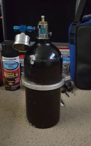 Used zex 5lb black powdercoat nitrous oxide nos bottle w/ hi-flow valve #82355