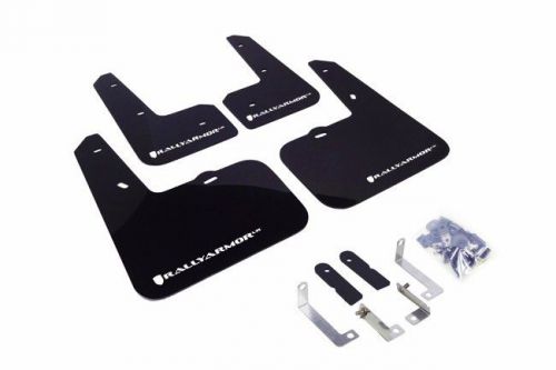 Rally armor black mud flap w/ white logo for 12-13 hyundai veloster