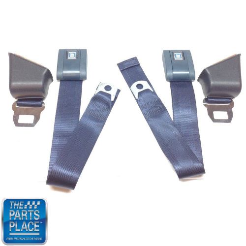 1967-72 gm a body standard retractable navy blue seat belt - set