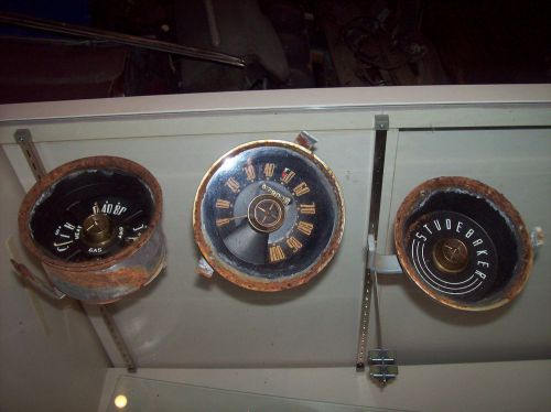 1951 studebaker commander speedometer oil temperature fuel gauges dash