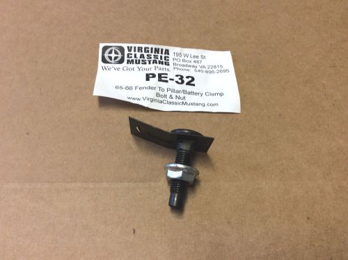 1965 1966 ford mustang fender to pillar/battery clamp bolt and nut new repro
