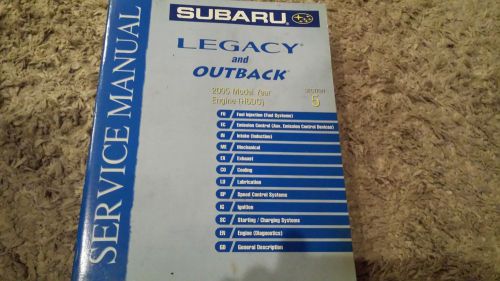 2005 subaru legacy &amp; outback service repair shop workshop manual section 5