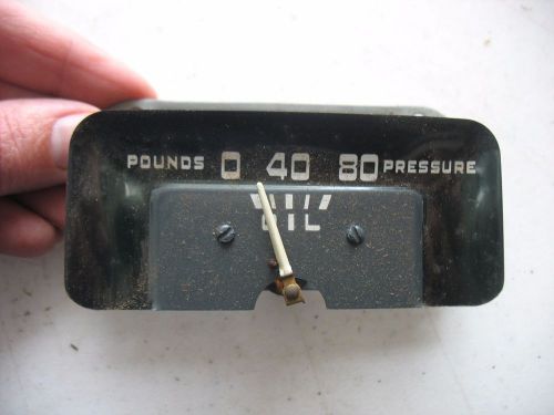 Oil pressure gauge nos mopar # 1340911 green face vintage
