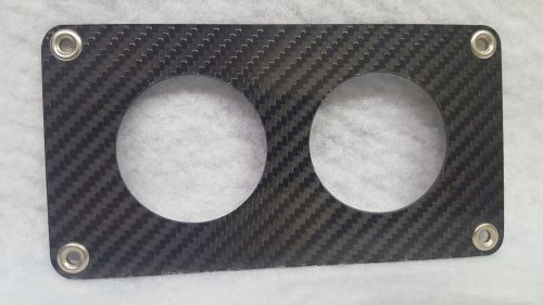 Carbon fiber 2 guage panel, 3.5&#034;x6.625&#034;x.060&#034;, 2.062&#034; mounting holes