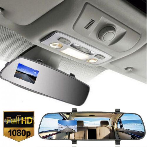 1080p 2.7&#034; lcd hd car camera dash cam video recorder rearview mirror vehicle dvr