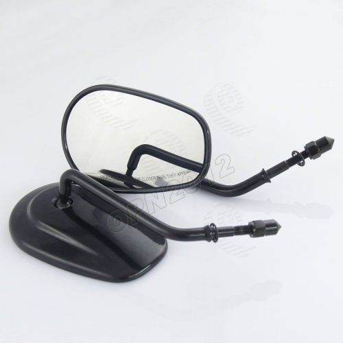 2x motorcycle black mirrors rearview rear side view teardrop for harley davidson