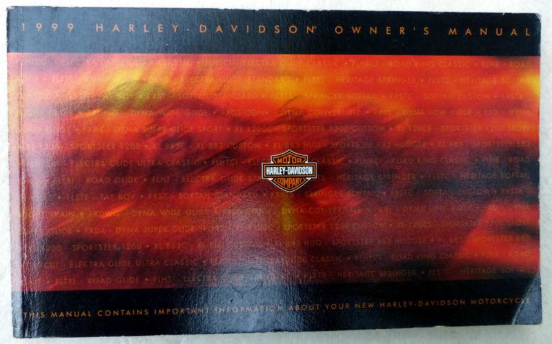 1999 harley-davidson owners manual - very good condition   