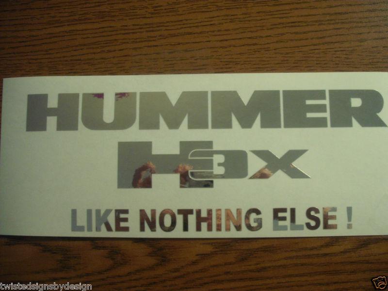 Hummer h3x like nothing else! fat & clean !!!  your choice of color or finish