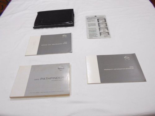 2002 nissan pathfinder owner manual 5/pc set&amp; black nissan tri-fold factory case