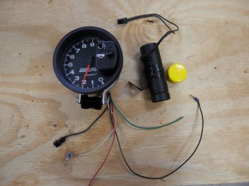 Auto gage 5&#034; tach with shift light tachometer gauges p/n 233904