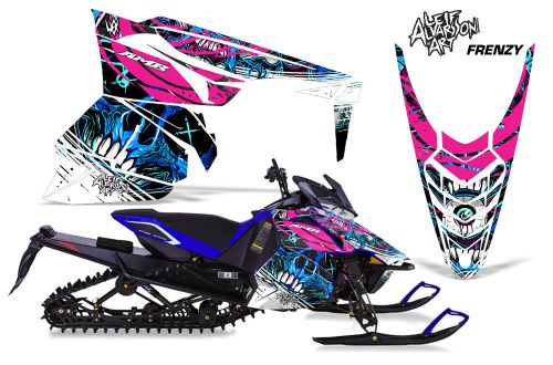 Amr racing yamaha viper graphic kit snowmobile sled wrap decal 13-14 frenzy blue
