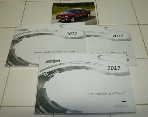 2017 chevrolet silverado owners manual 17 set + mylink infotainment guide new