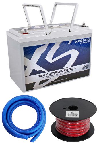 Xs power xp2500 2500 watt power cell car audio battery+power+ground wires