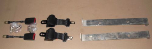 Gem car parts,new pair complete seat belt assembly &amp; used brackets factory equip