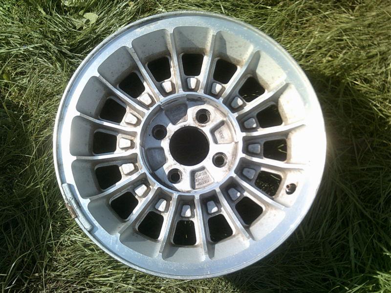1987 ford mustang gt 15" factory oem wheel silver turbine / fan alloy rim 79-93