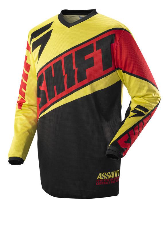 Shift assault race red / yellow jersey  motocross dirtbike atv mx 2014