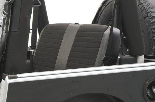 Smittybilt 755111 xrc gray on black rear seat cover