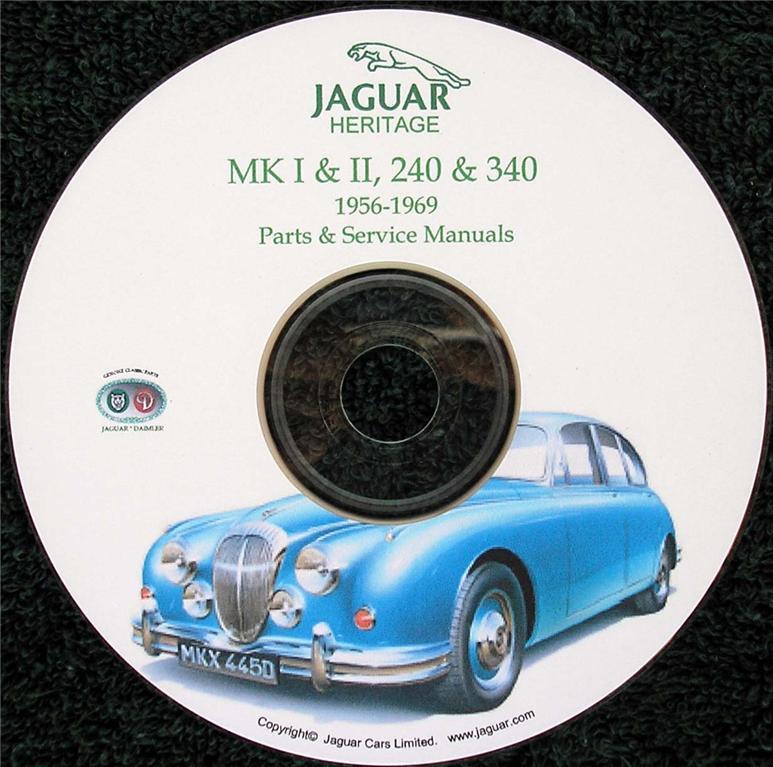Jaguar mk i, ii, 240, 340 workshop service parts manual