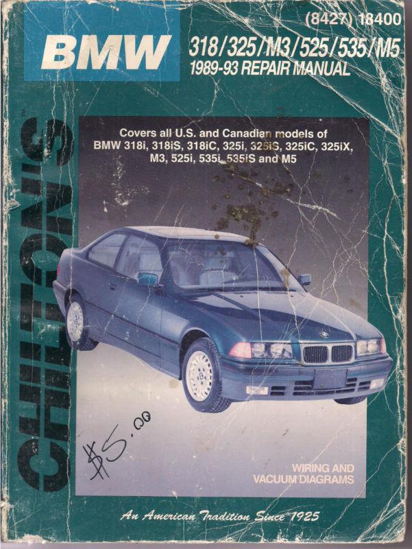 Bmw chilton repair manual  1989-93