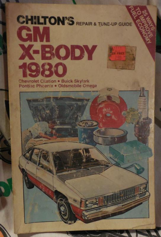 Chilton,1980,gm,x,body,skylark,phoenix,omega,manual,book