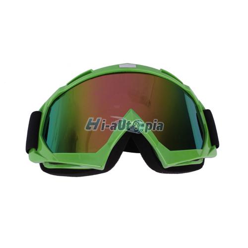New windproof motorcycle helmet goggles colorful lens glasses green 1194