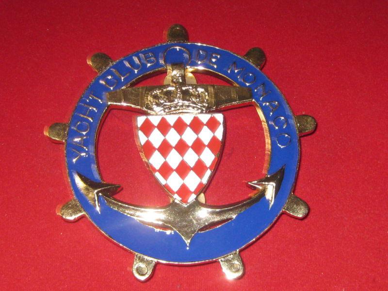 Yacht club de monaco grill badge emblem logos metal car grill badge emblem