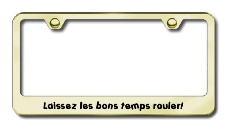 Laissez laser etched gold license plate frame made in usa genuine