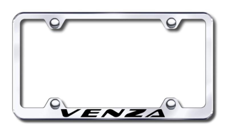 Toyota venza wide body  engraved chrome license plate frame -metal made in usa