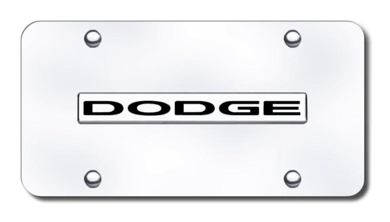 Chrysler dodge name chrome on chrome license plate made in usa genuine