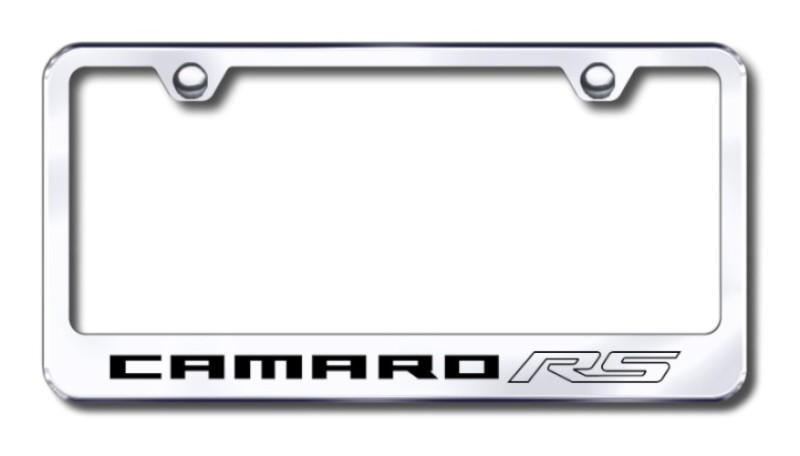 Gm camaro rs  engraved chrome license plate frame made in usa genuine