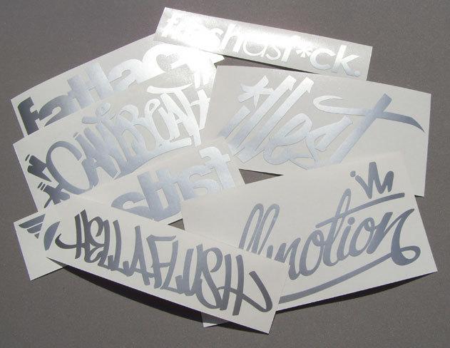 Illest fatlace hella canibeat stickers decals jdm drift  6 inchs 7 pcs.silver*v3