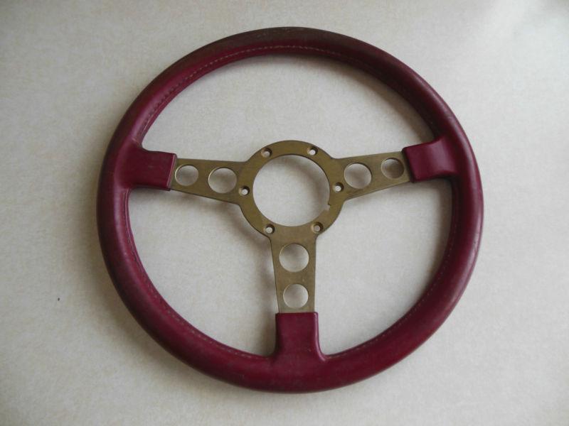 1976-81 trans am formula red bird steering wheel w/ gold spokes rare oem 70-81