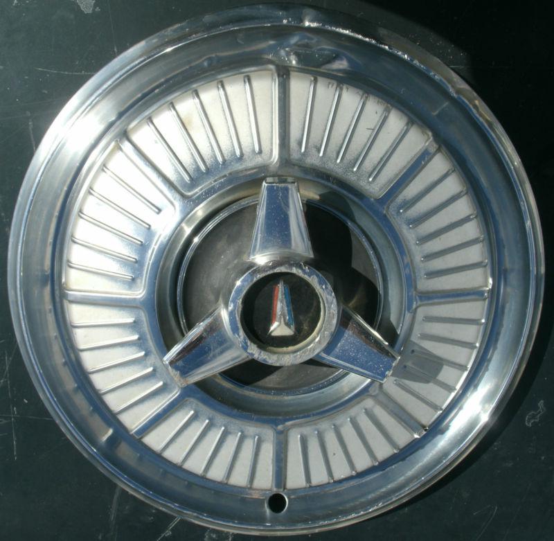 1965 65 plymouth gtx road runner fury 14" wheel cover hubcap 3 bar spinner oem
