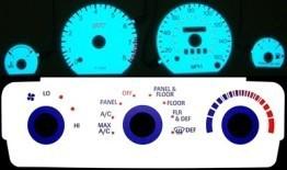 Ford contour svt white face glow gauge & ac hvac panel 1998 1999 2000 mph kmh