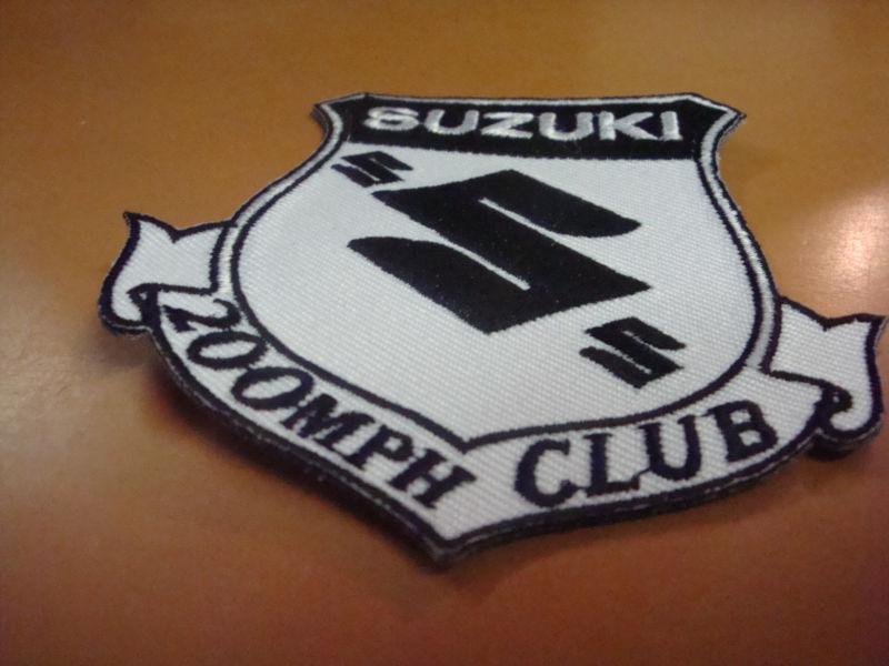 Suzuki 200 mph club biker patch new!!
