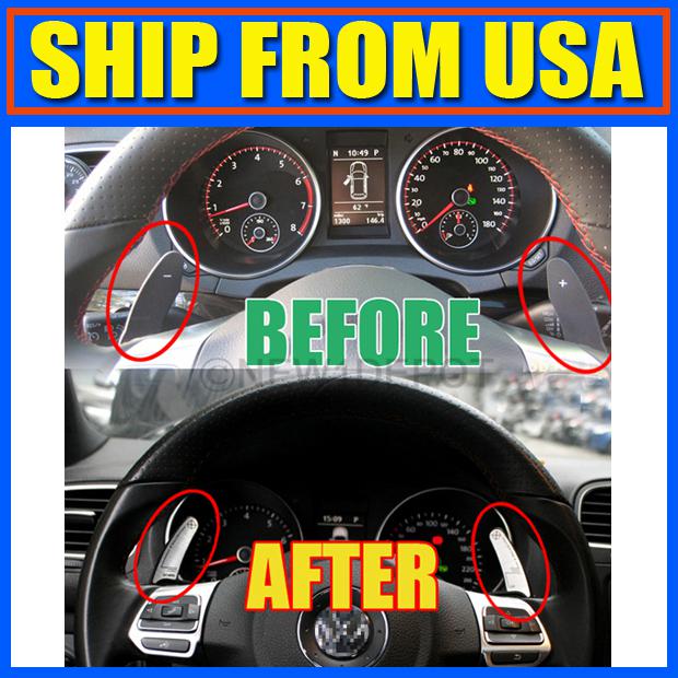 Us 2x steering wheel paddles extension shift gear controler for vw golf eos new
