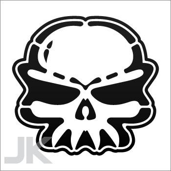 Decal sticker skull skulls jawless 0502 abfz3