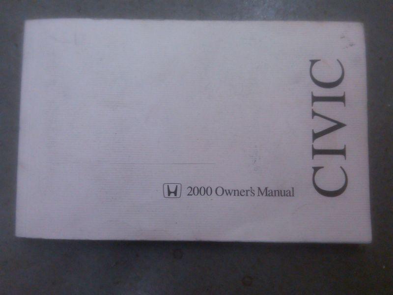2000 original honda civic owners manual / handbook 00 si ex dx hx