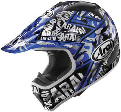 New arai vx-pro-3 offroad/motocross adult helmet, pride blue, xs