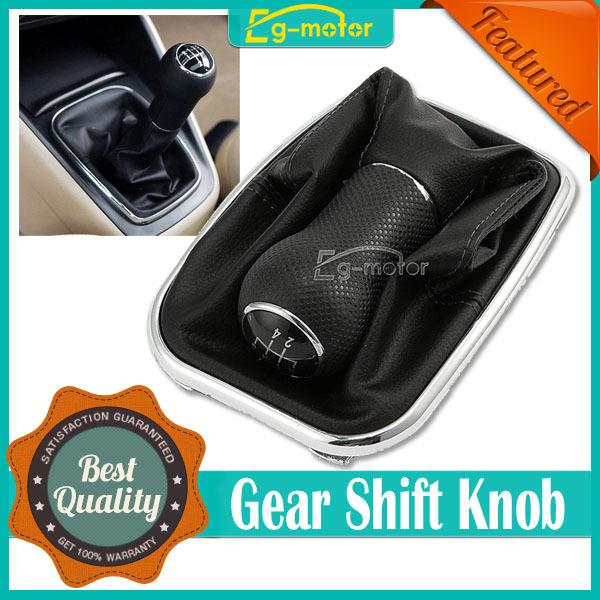 5-speed gear shift knob gaitor boot for vw mk4 99-04 jetta 04 golf gti r32 black