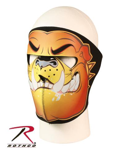 2 in 1 reversible motorcycle biker, ski neoprene face mask - full face bulldog
