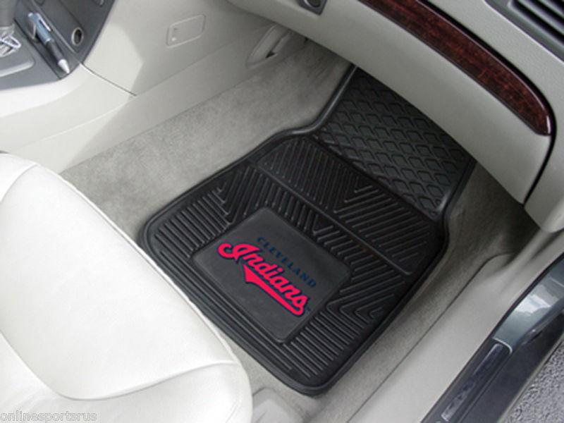Cleveland indians vinyl car floor mats front & rear
