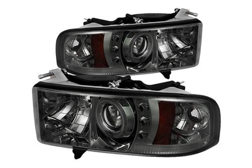 Spyder dr99scflsm smoke ccfl halo projector headlights head light w leds